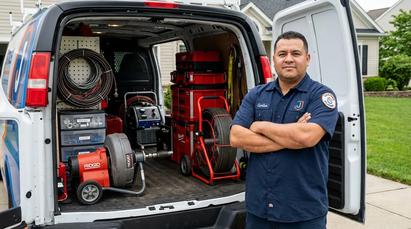 Professional drain cleaning equipment and Johns Plumbing LLC plumber in Bainbridge Island