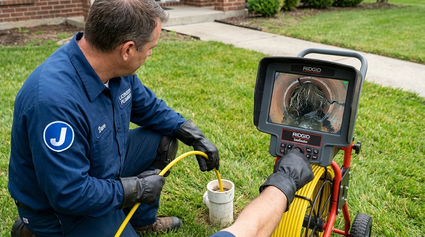 Sewer camera inspection being performed by Johns Plumbing LLC in Bainbridge Island
